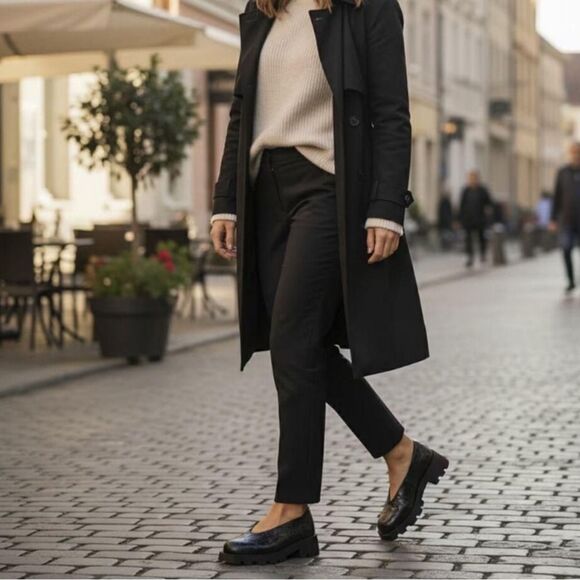 Katy Perry The Daarling Black Patent Crinkle Slip On Loafers Size 10M/40 - Picture 2 of 8